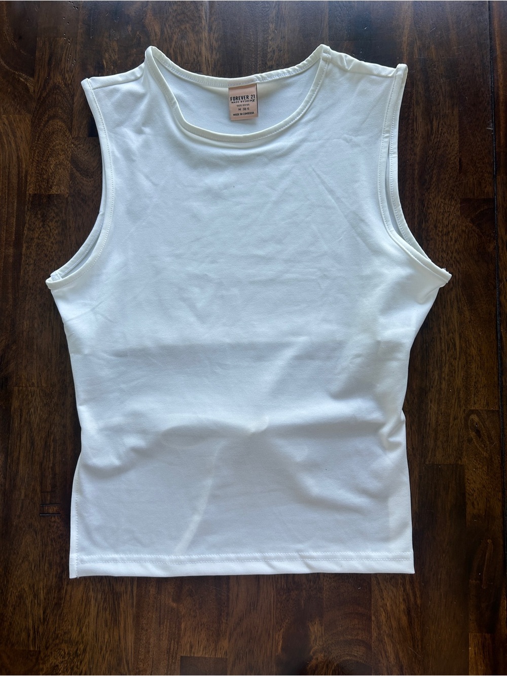 Forever 21 White Crewneck Tank